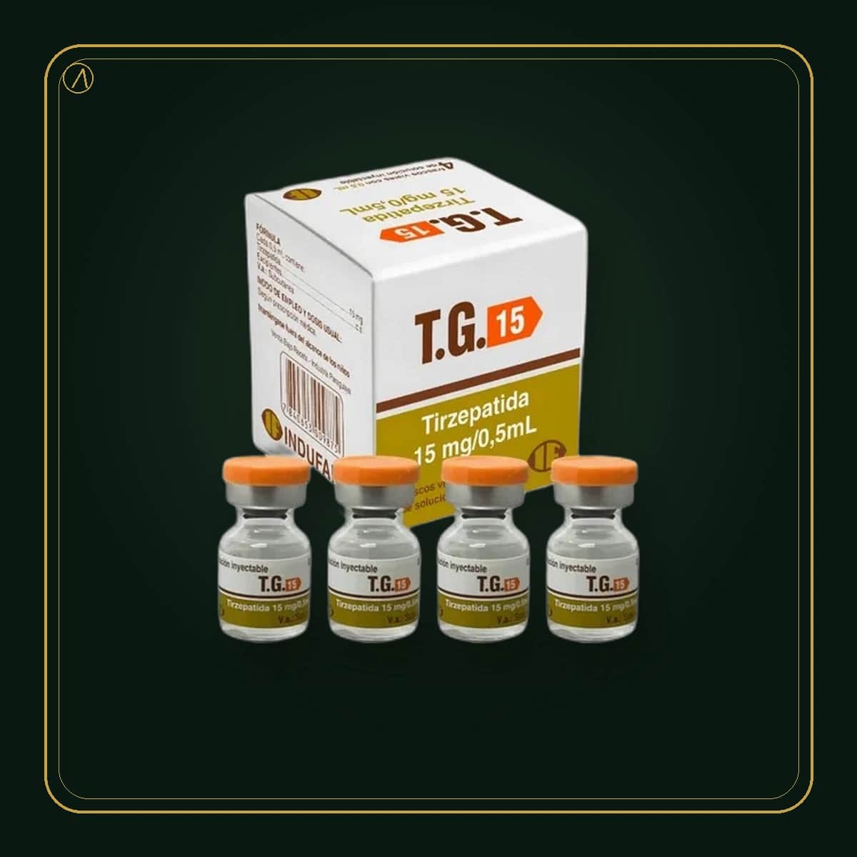 Tirzepatida · TG Caixa · produto Levita em embalagem premium